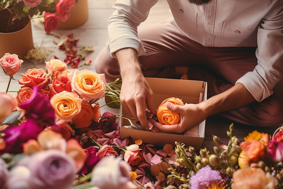 Surprise gift being prepared for nationwide delivery, good company, exceptional service, secure online website with flowers and gifts - Flower Guy