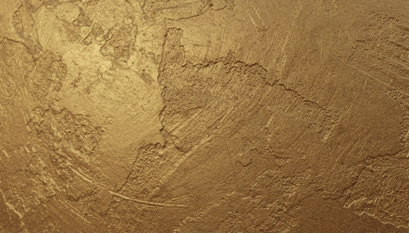 Een close-up van een metallic wandpaneel met een luxe gouden glans en een natuurlijke structuur, perfect voor het creëren van een stijlvolle uitstraling in ruimtes zoals de woonkamer of kantoor. De afwerking van het paneel benadrukt de hoogwaardige materialen en maakt het eenvoudig te monteren met de juiste specificaties.