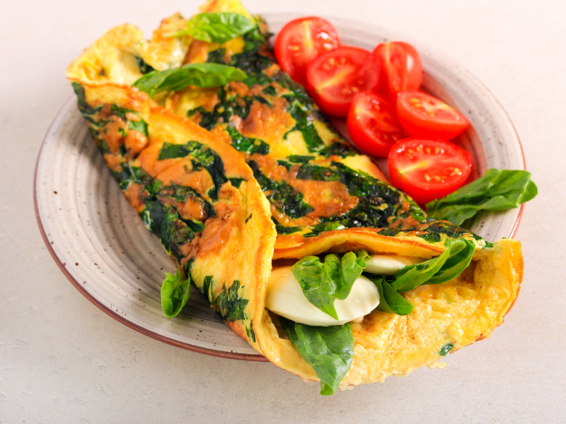 Spinach and tomato omelet - 21 day anti-inflammatory diet pdf