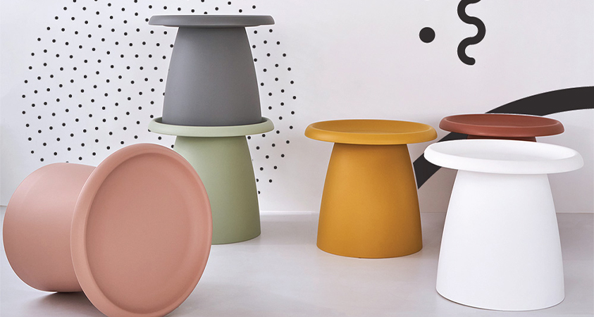 The Artiss Mushroom table comes in several soft colours and has a no-spill lip that is perfect for kids. 