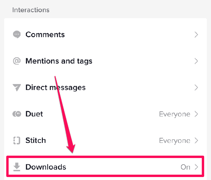 Image showing the Downloads button