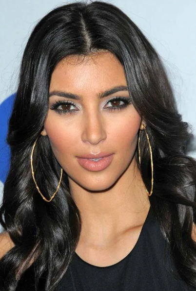 Kim Kardashian as an example of Deep Winter color analysis. 