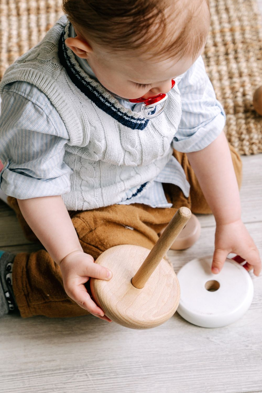 Baby playing with toys