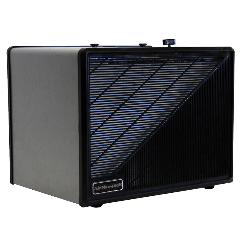 The AirMac-400E Electrostatic Air Cleaner in black.