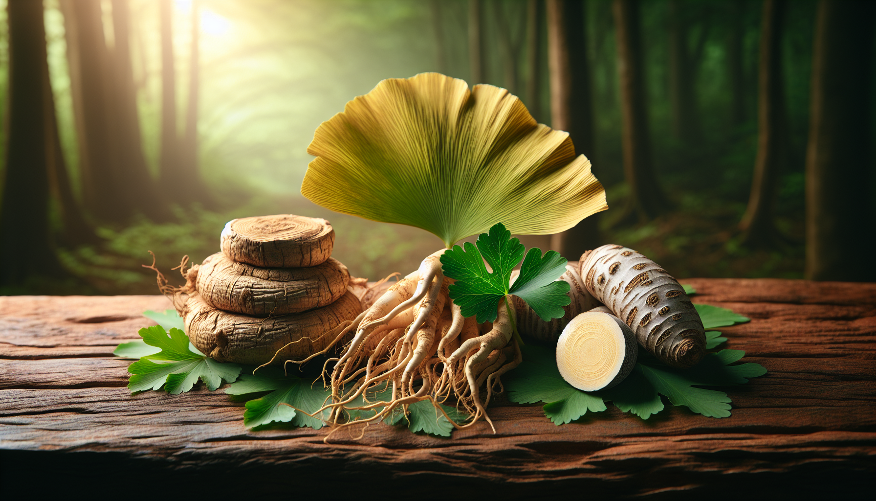 Een illustratie van natuurlijke ingrediënten die gebruikt worden in natuurlijke erectiemiddelen.