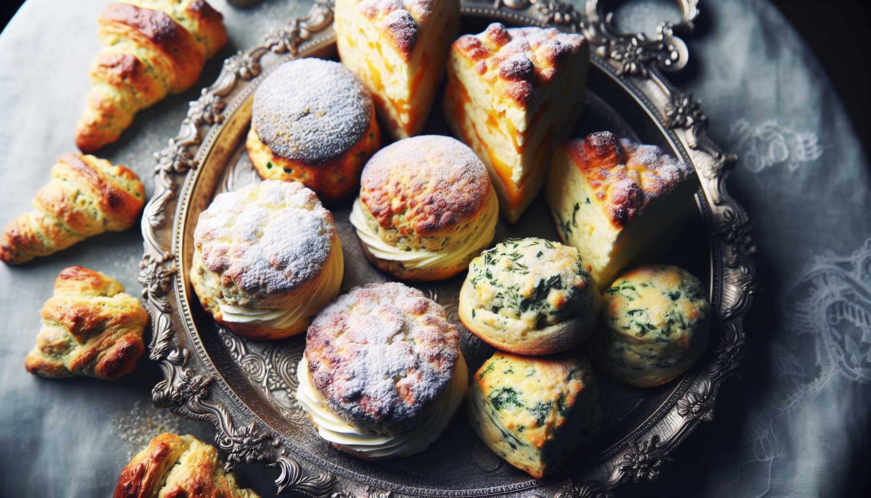 Sweet and savory scones for wedding brunches