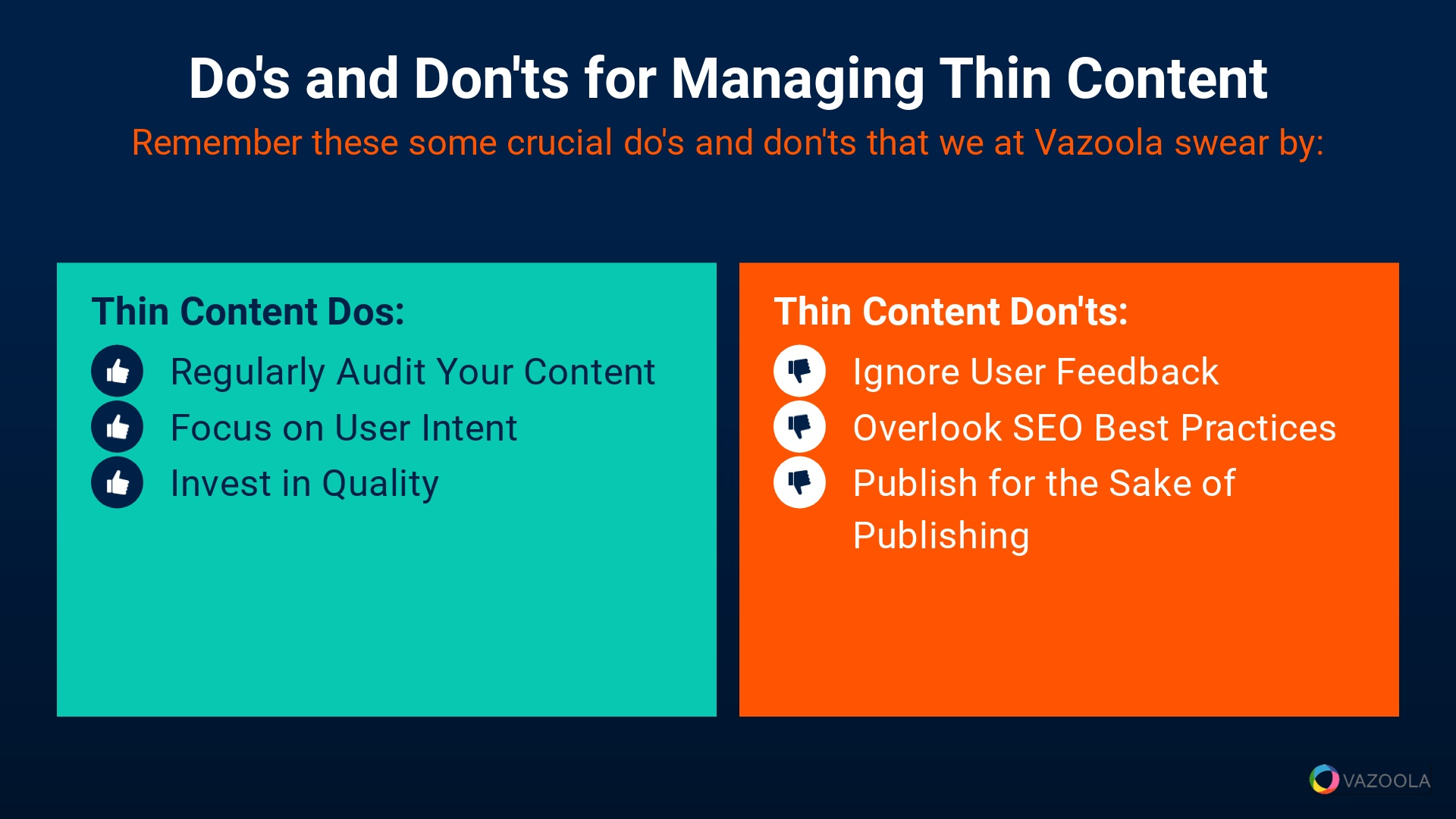 Dos and Don'ts for Managing Thin Content