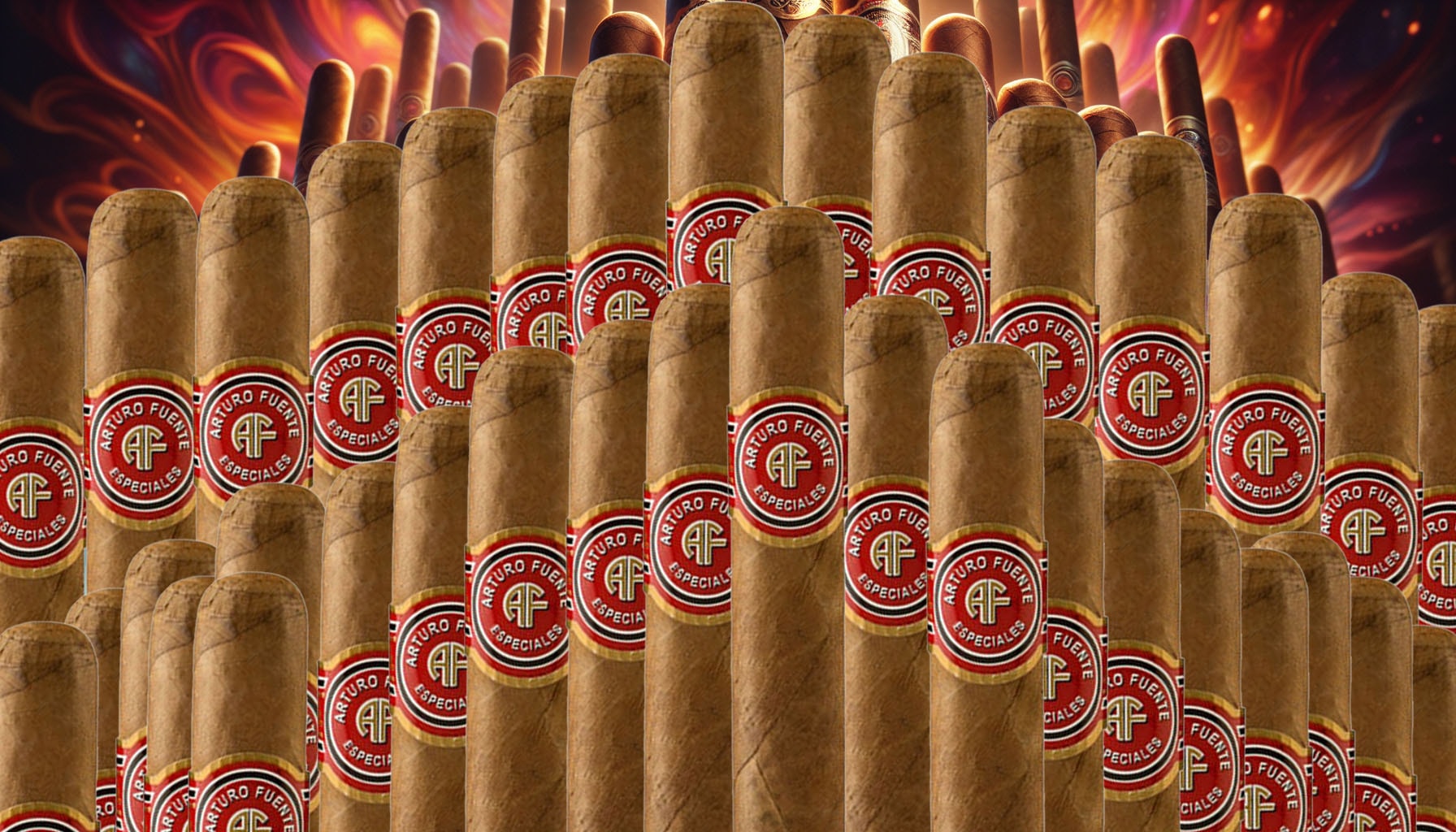 An illustration of Arturo Fuente Especiales cigars with price tags highlighting their value.