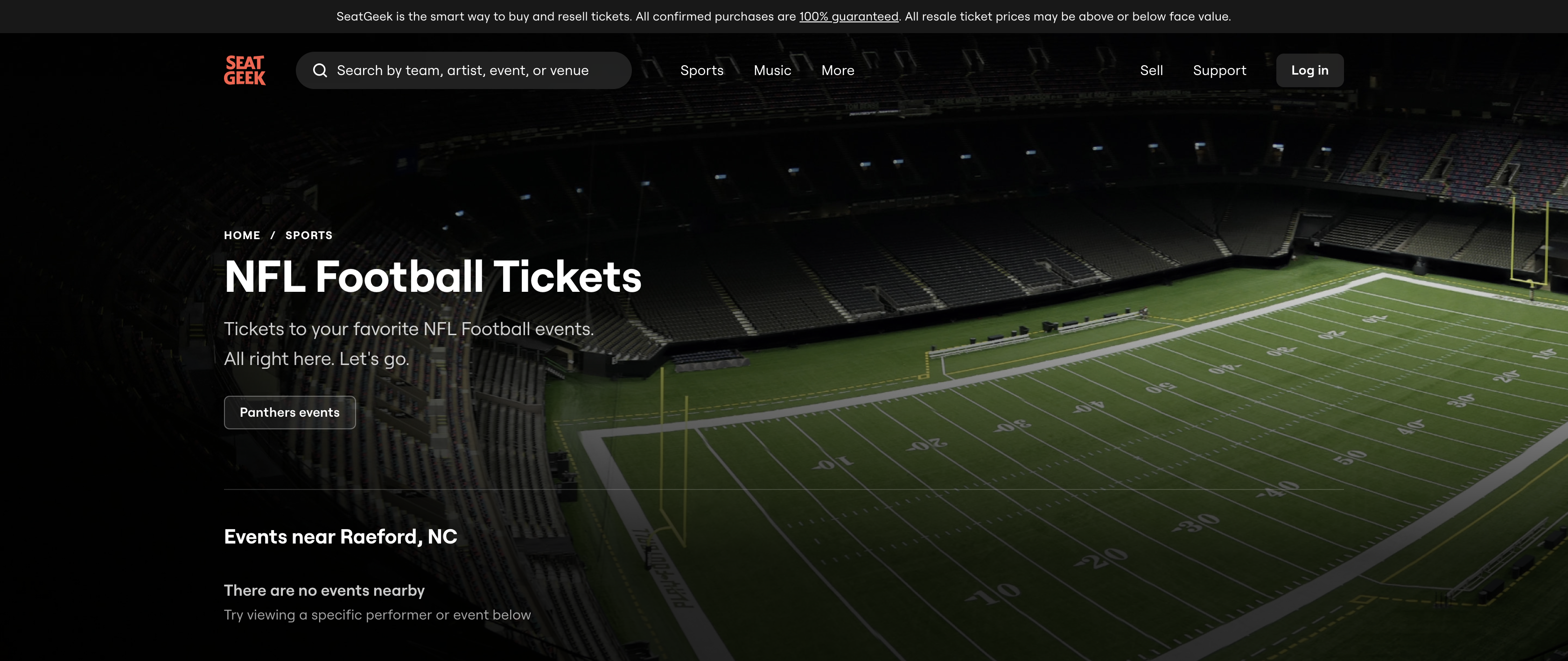 "I don't want tickets to my watch my favorite NFL team" - said no football fan, ever! Check out seat geek to purchase NFL Football tickets.