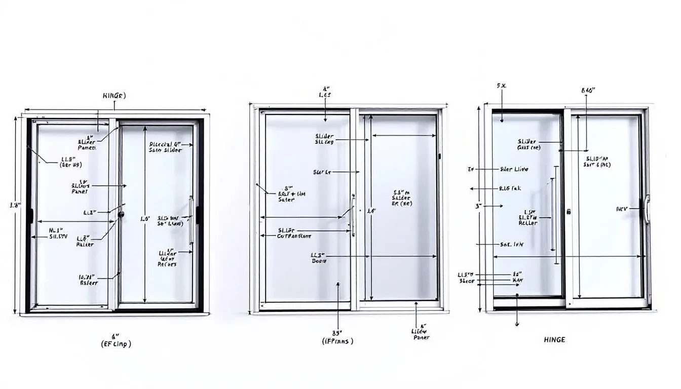 Das Bild zeigt verschiedene Öffnungsmechanismen von Terrassentüren nebeneinander, darunter Modelle wie die dreh-kipp und parallel schiebe-kipp Funktion. Diese Kunststoff Balkontüren bieten eine breite Auswahl an Designs und Farben, die sowohl ästhetisch ansprechend als auch funktional sind.