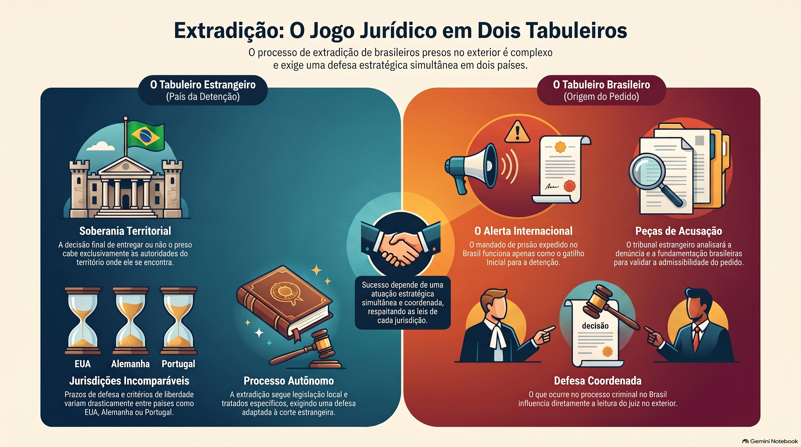 O que acontece quando um brasileiro preso no exterior é reclamado pela Justiça brasileira?