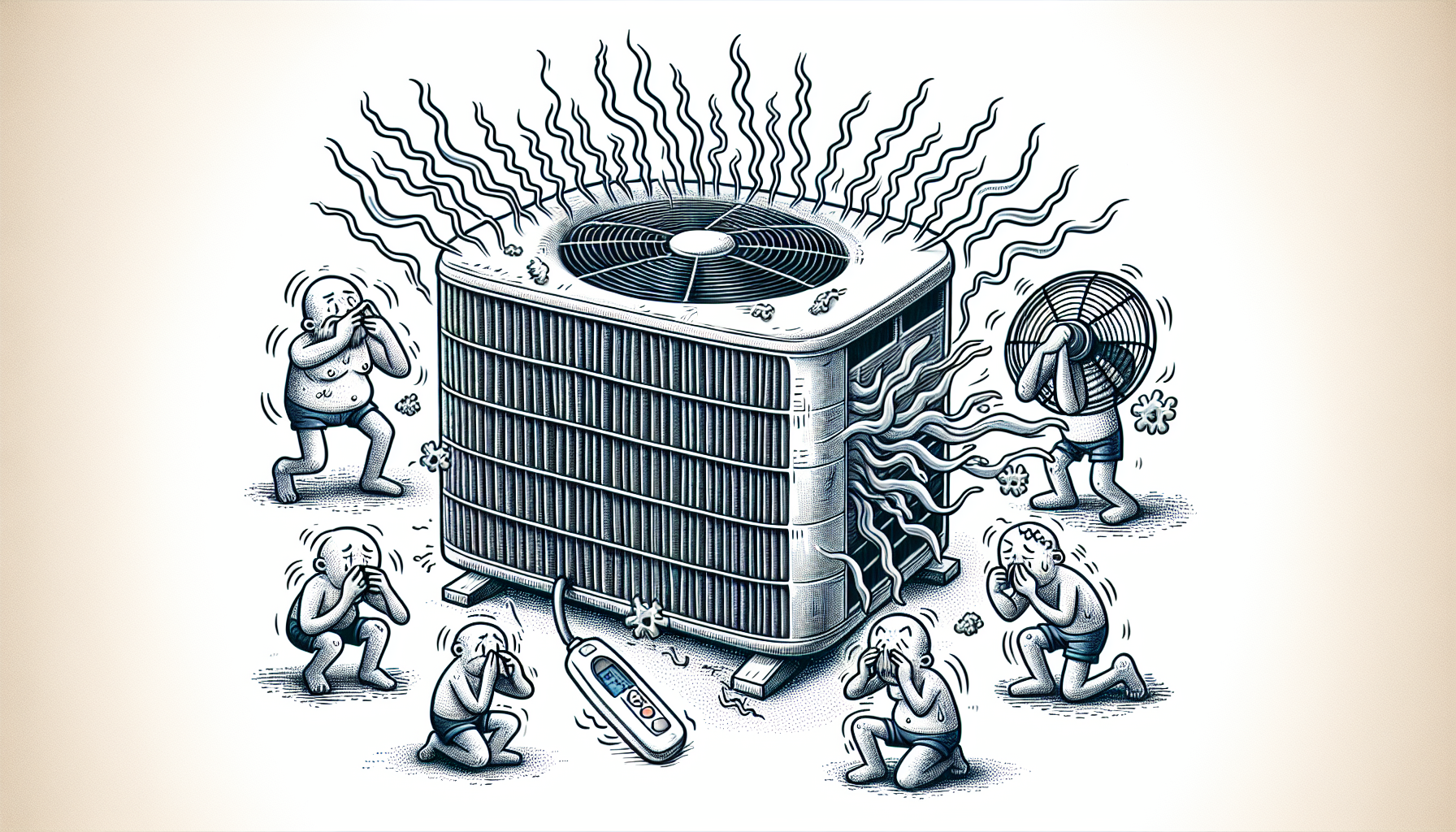 Illustration of signs of AC system failure