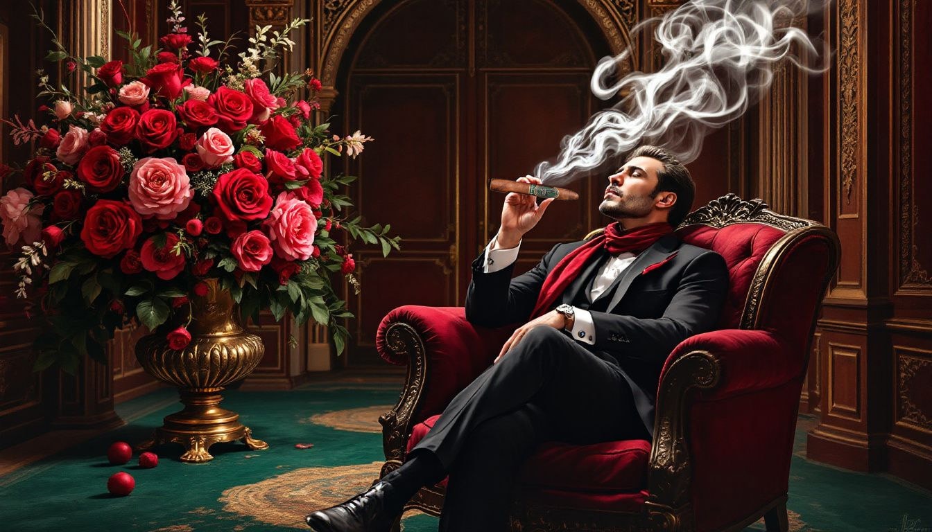 A luxurious smoking experience with La Flor Dominicana cigars.