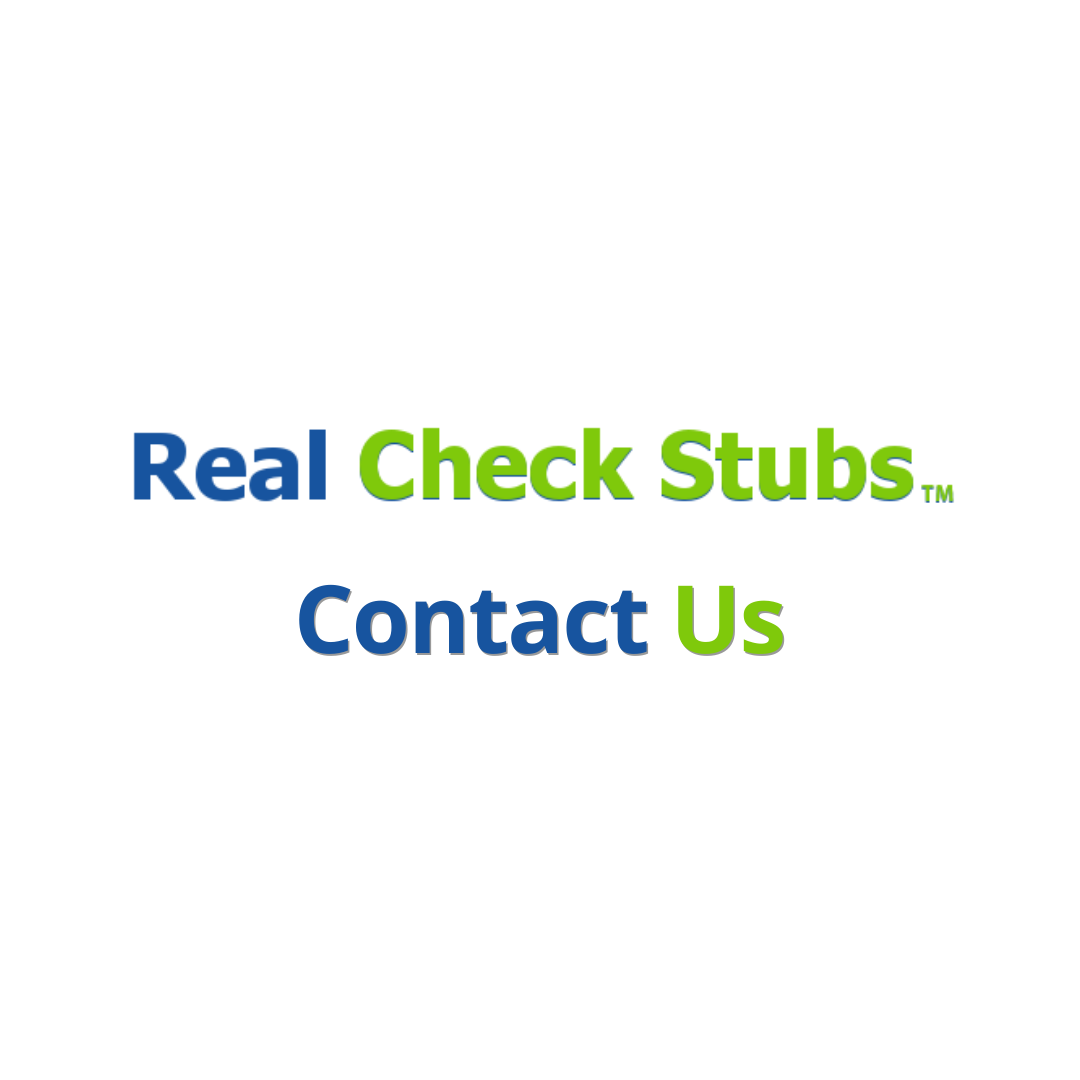 Contact Real Check Stubs for your pay stub generator.