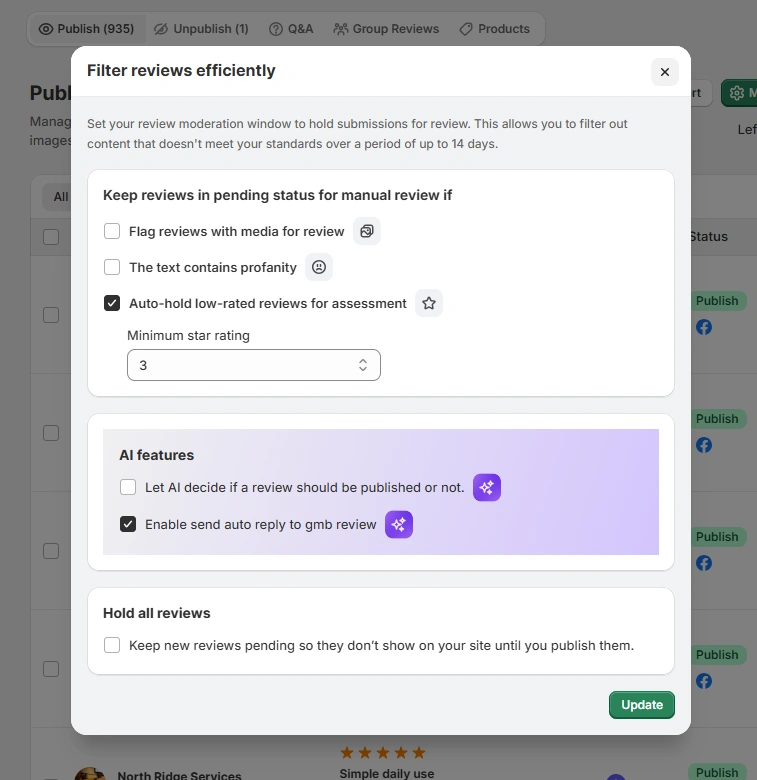 Moderation + AI Reply Templates