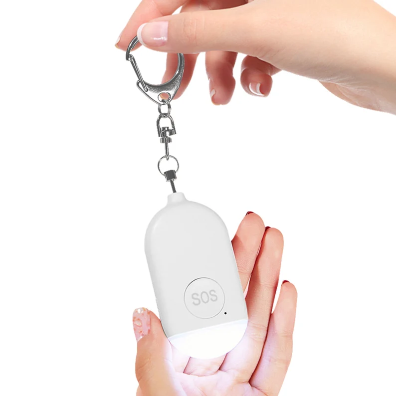 emergency SOS alarm with flashlight keychain