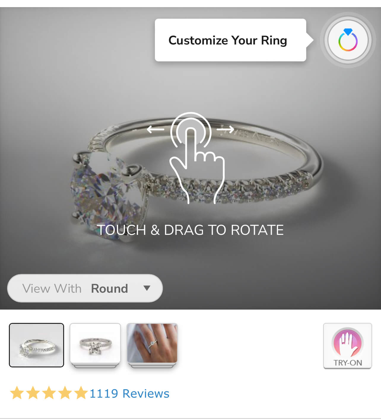 James Allen Virtual Ring-Try-On