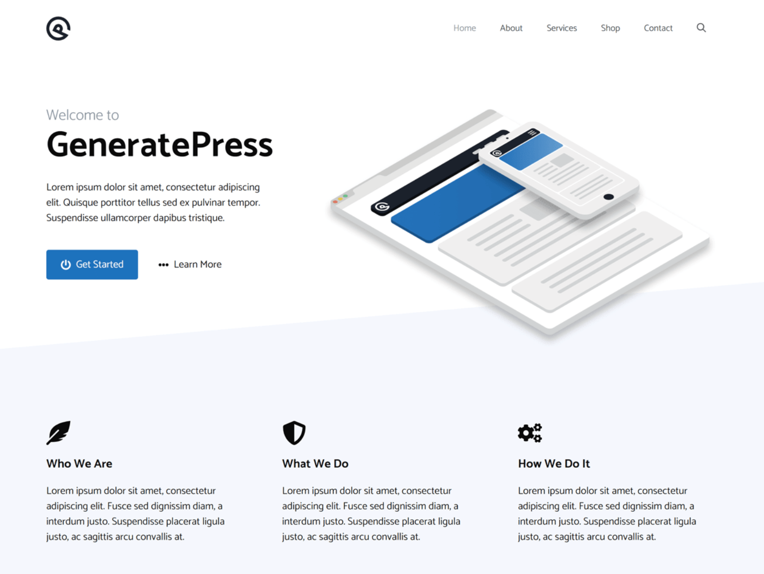 GeneratePress is ideal for creating a blog site
