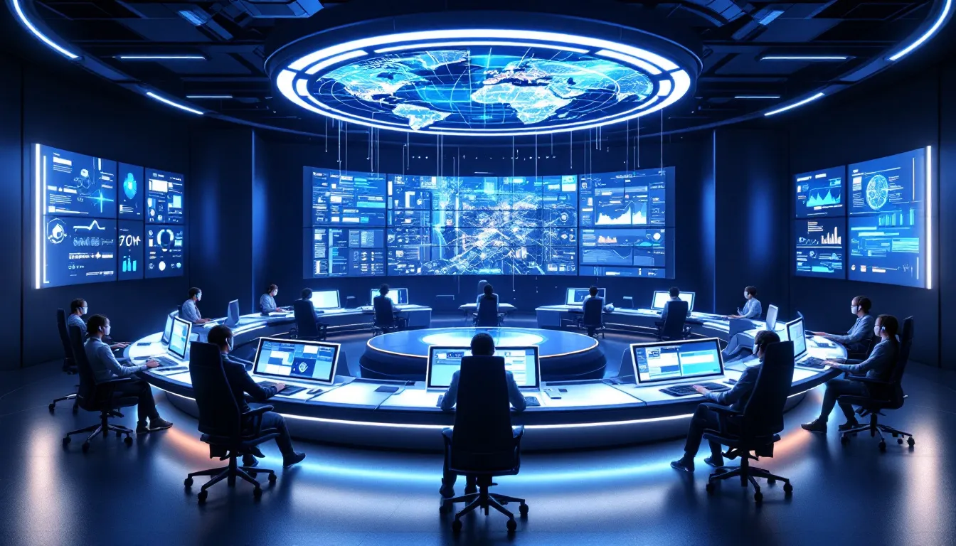 A call center environment where voice response units are utilized to manage high call volumes.