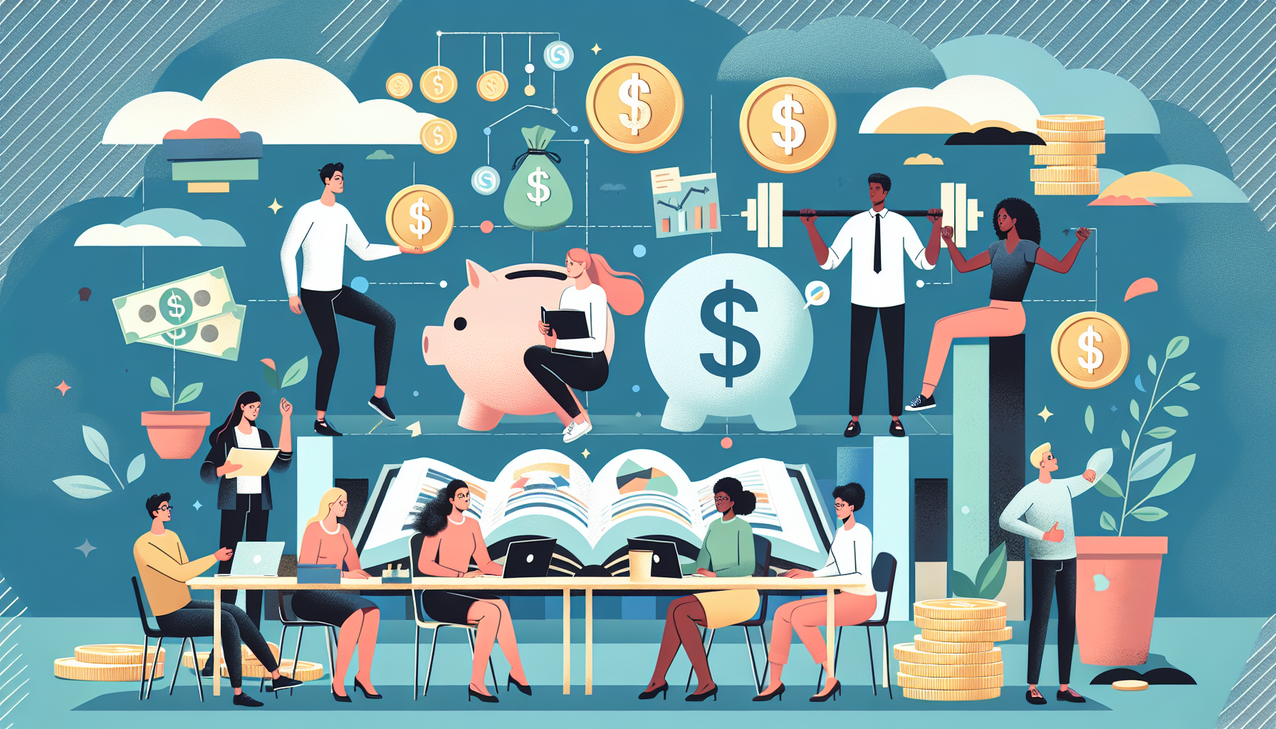 Illustration of financial wellness education