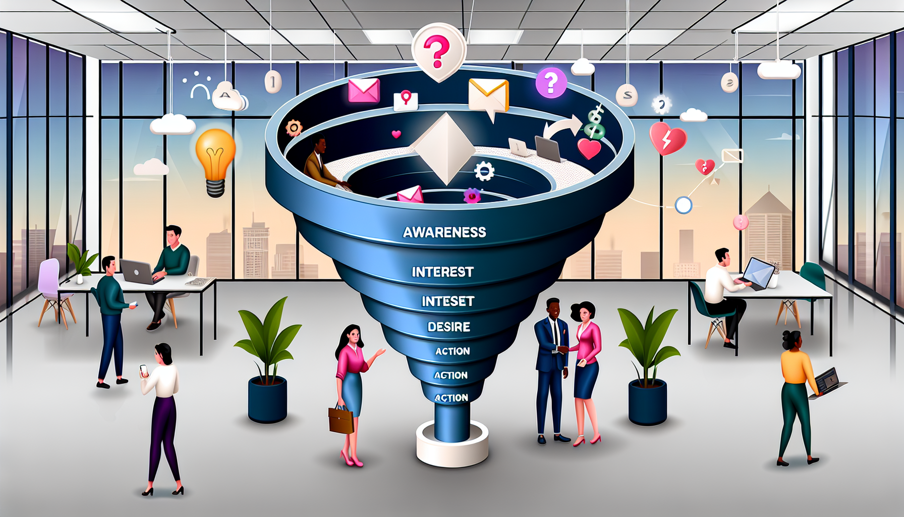 Photo of lead nurturing through sales funnel