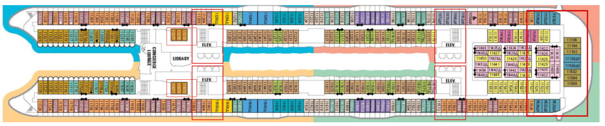 Oasis of the Seas - Deck 11 Cabins To Avoid 