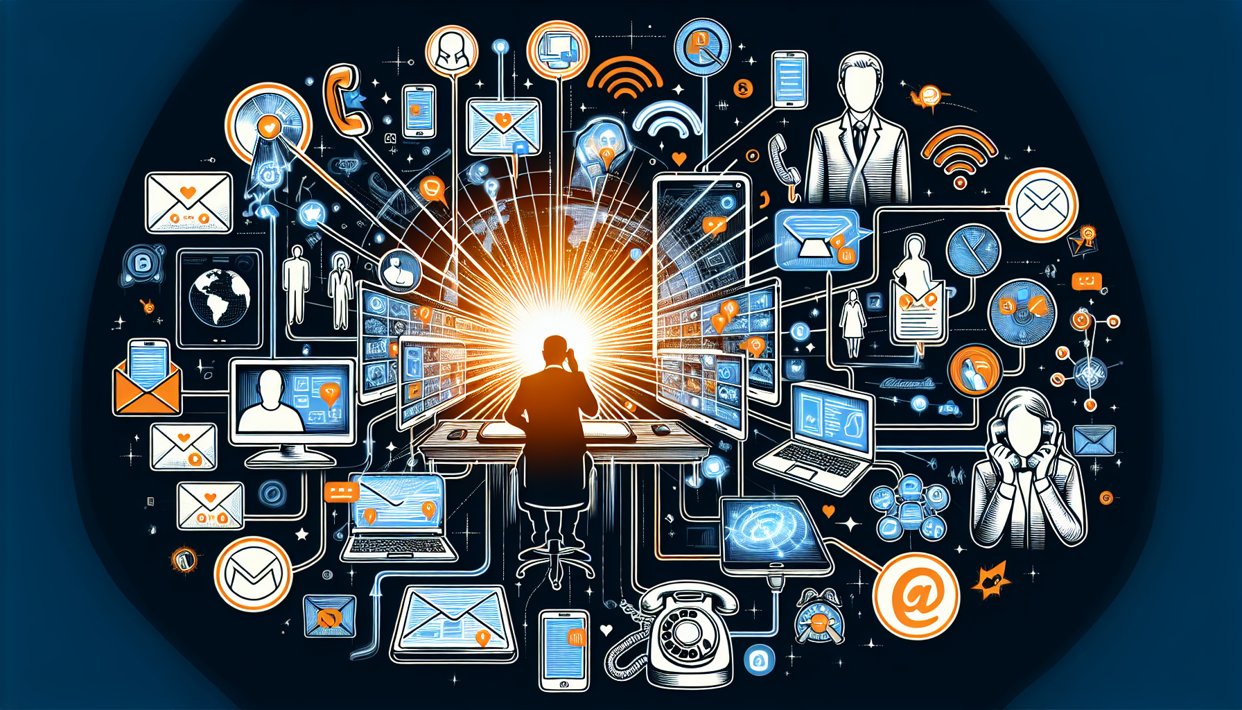 Illustration of omnichannel prospecting