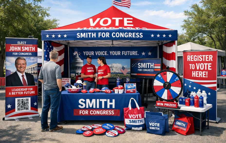 Custom Booth Supplies for Politics - 24hourwristbands Blog