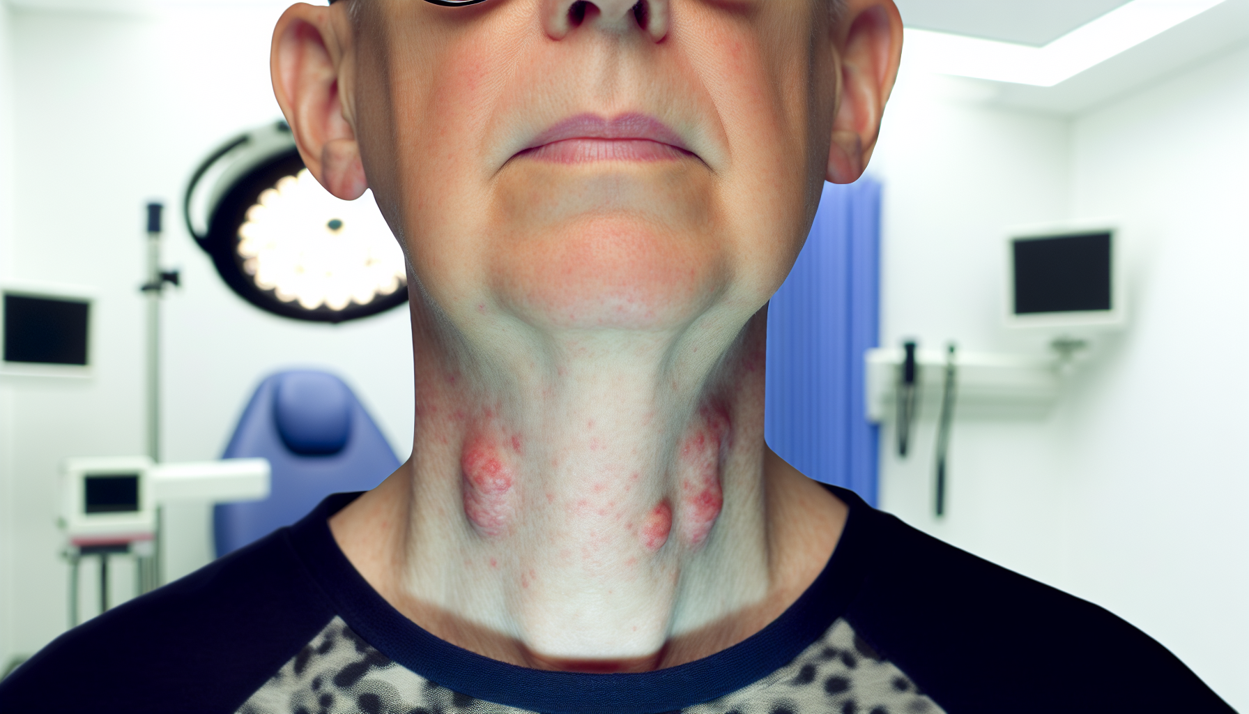 Photo of a person with swollen lymph nodes