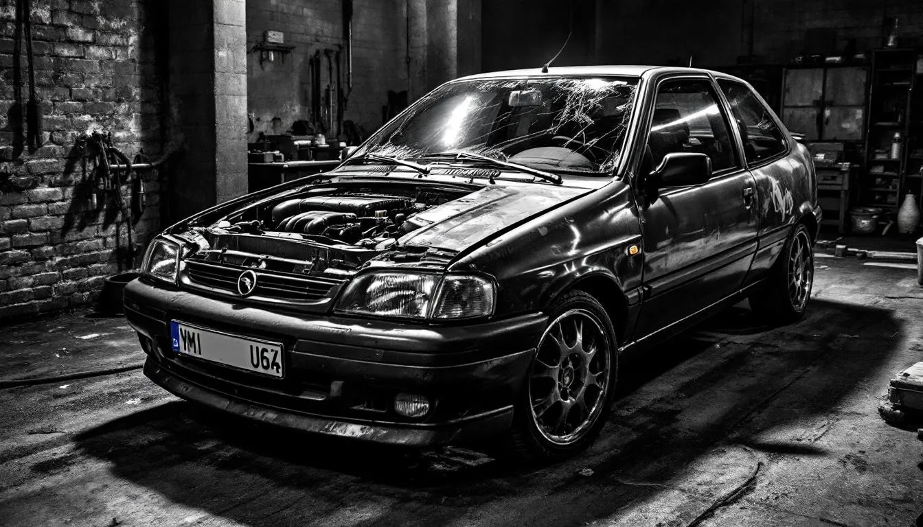 A Vauxhall Astra in a safety inspection setting, addressing safety concerns.