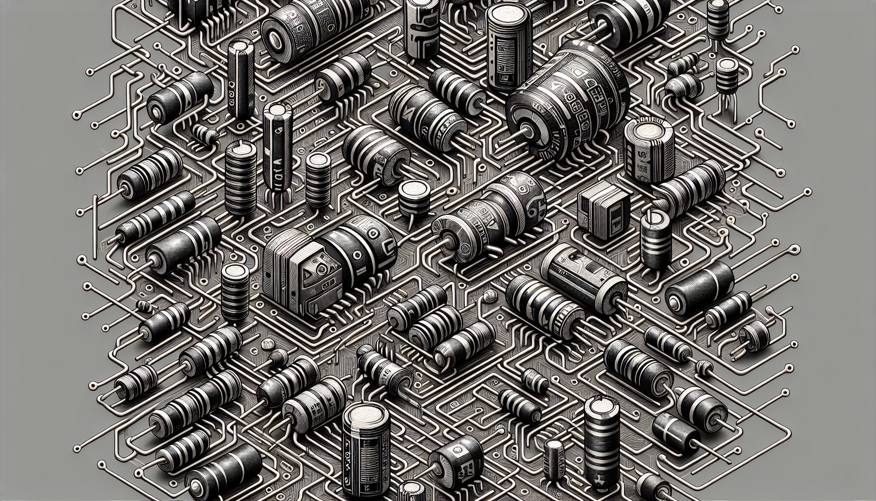 Illustration of electronic circuit with passive devices