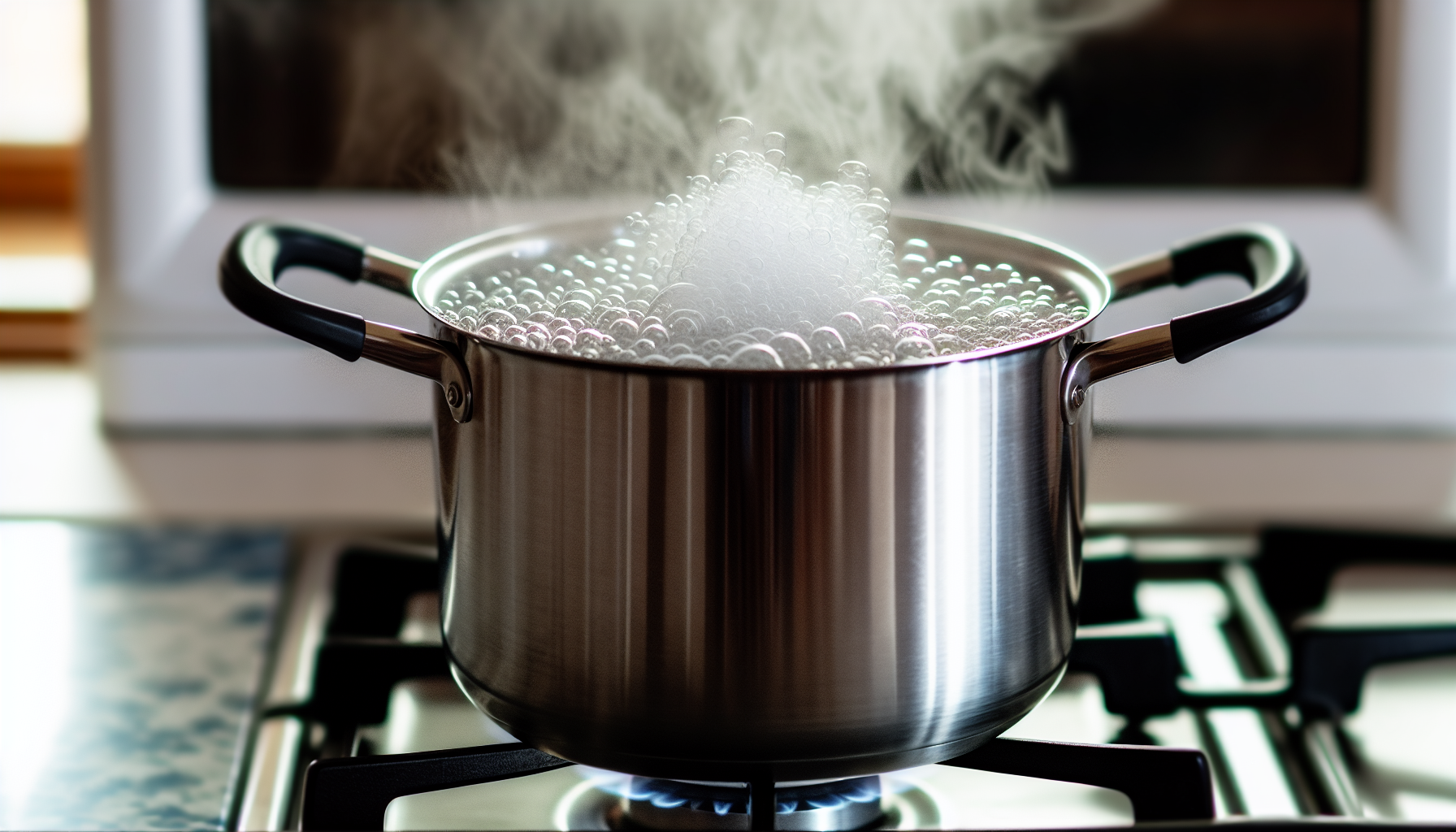 Photo of boiling water in a pot