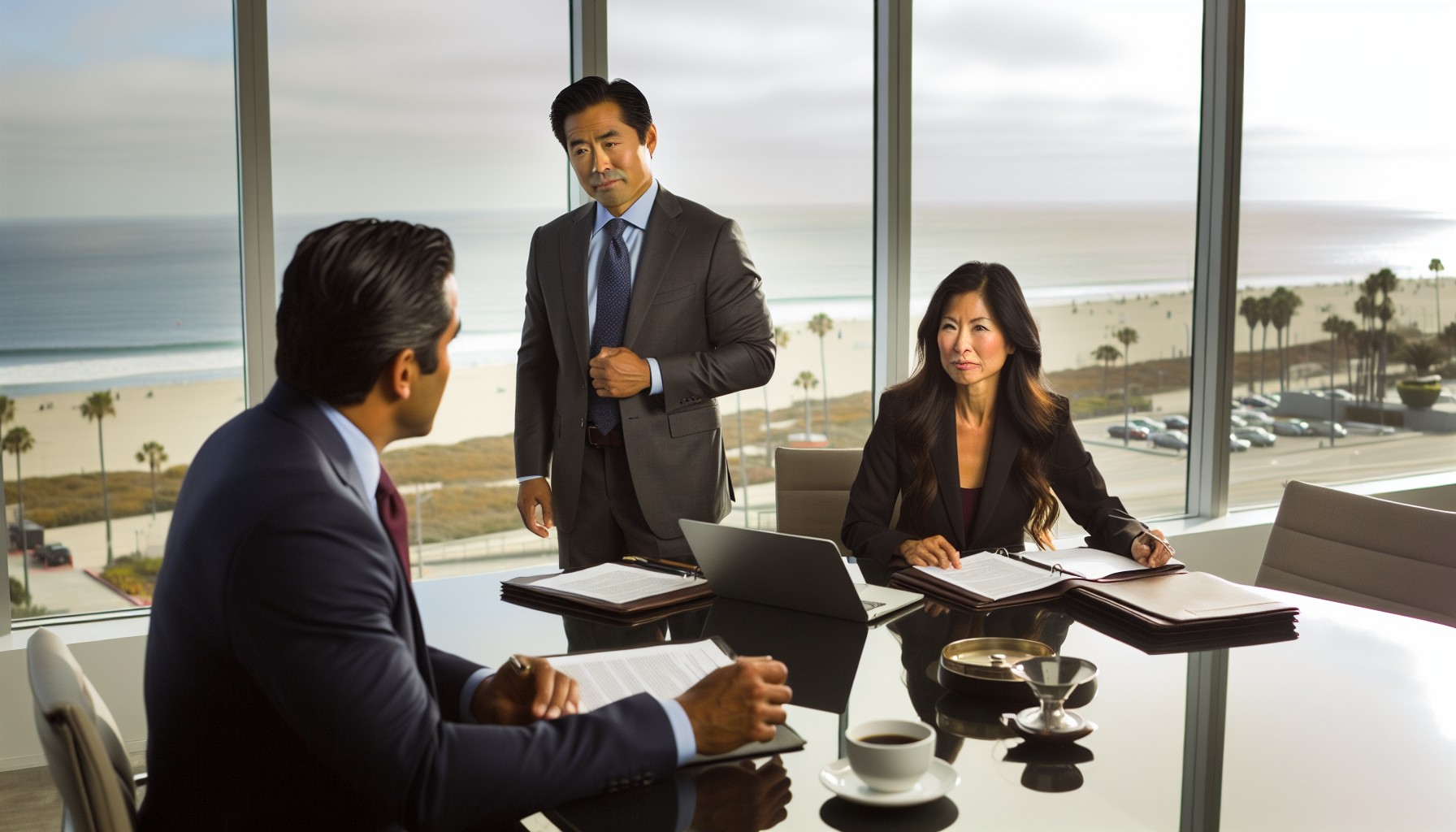 A professional negotiating with insurance providers for group health insurance in Redondo Beach