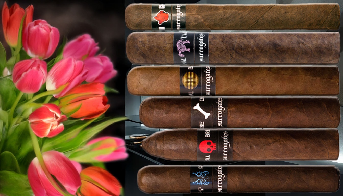 A collection of l'atelier cigars displayed elegantly.