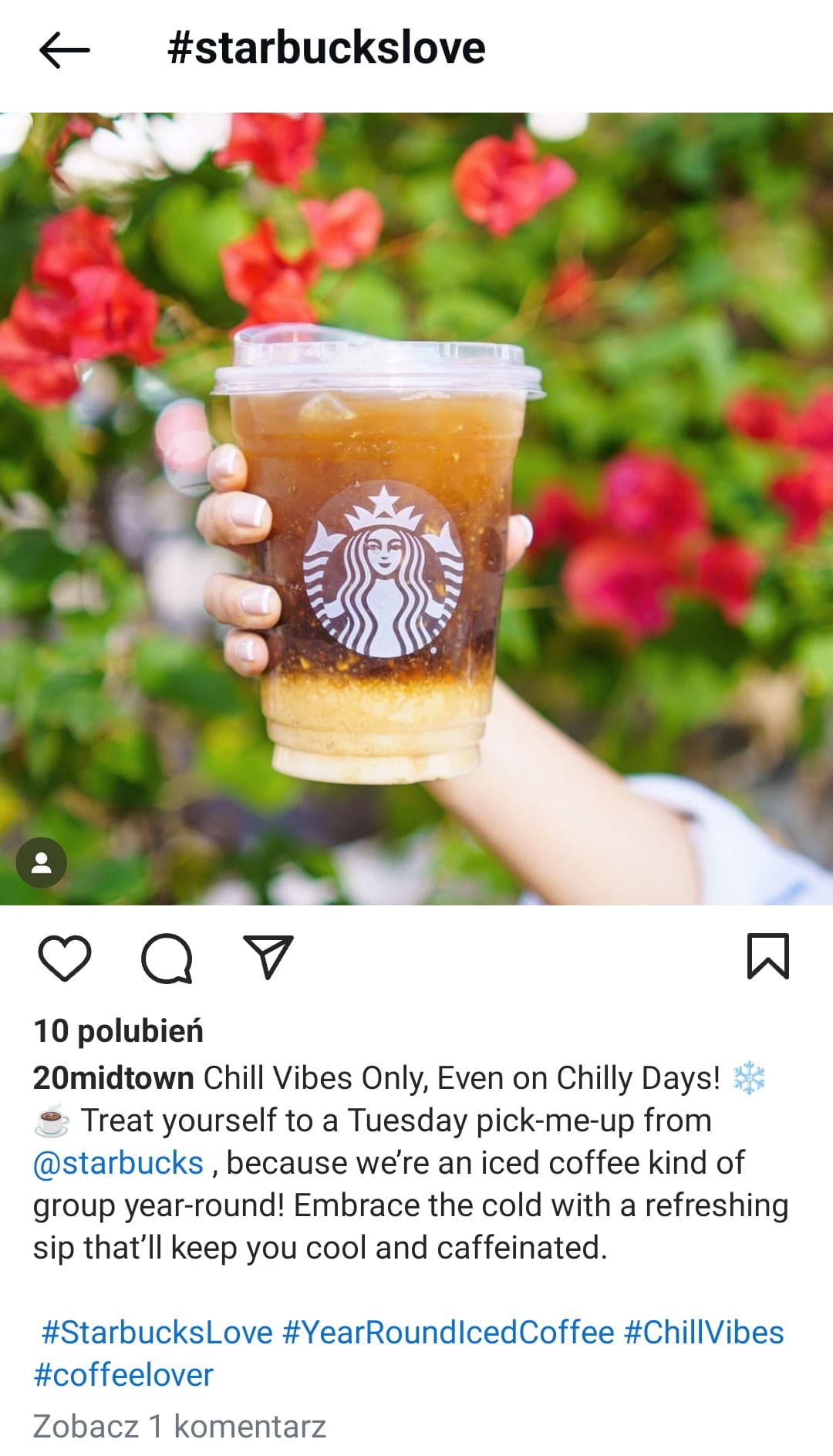 #StarbucksLove – hashtag od marki Starbucks.