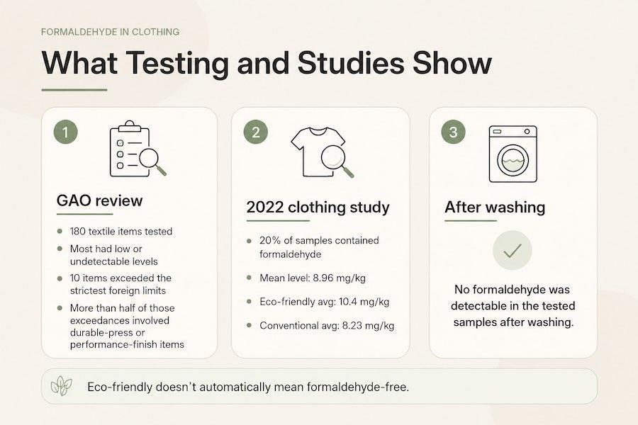 Formaldehyde in Clothing studies