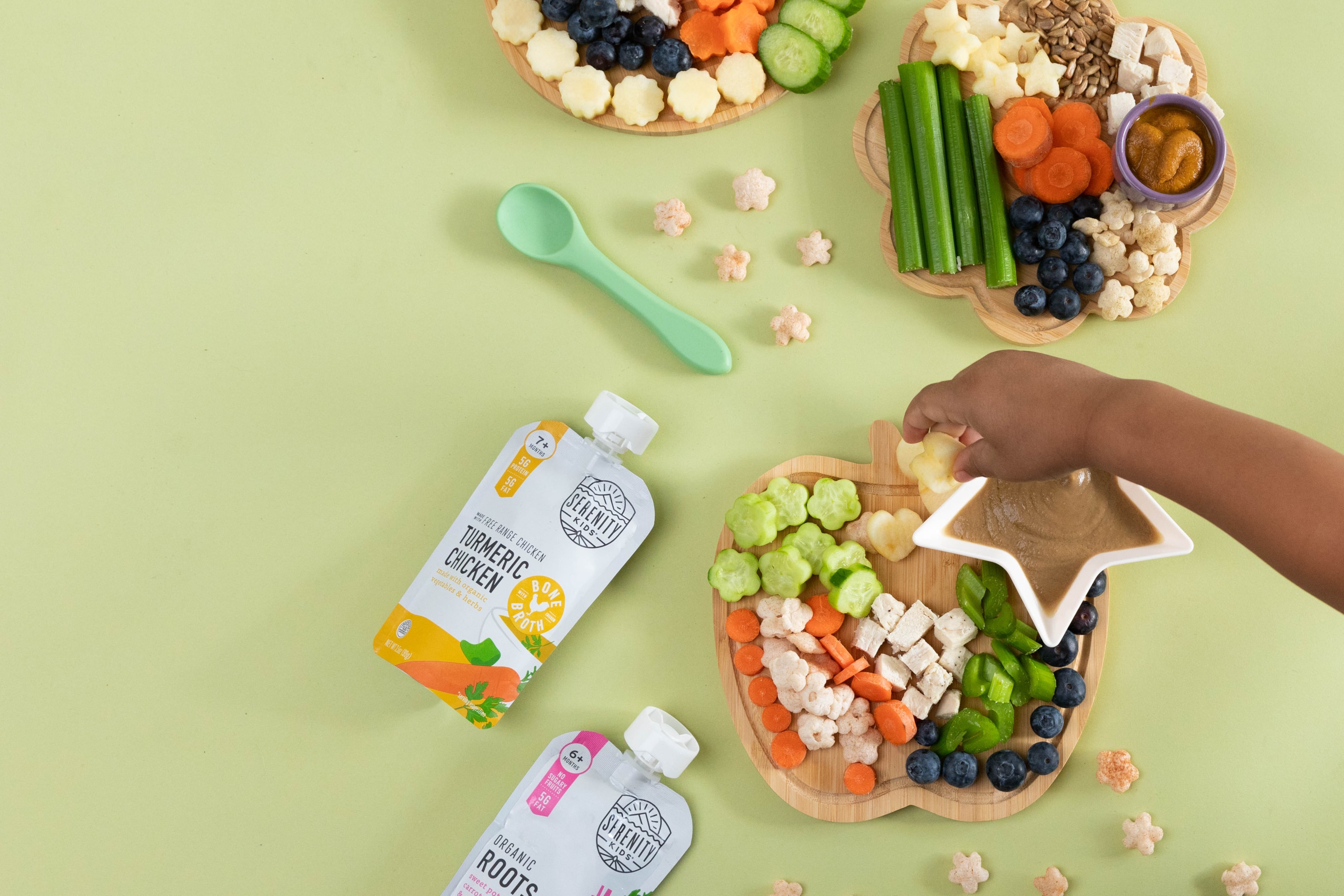 small pieces and a variety of textures on a snack board can help picky eating