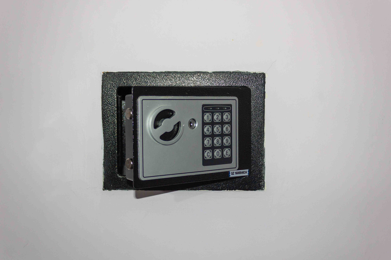 Store important items and valuables in a in wall safe to protect these items