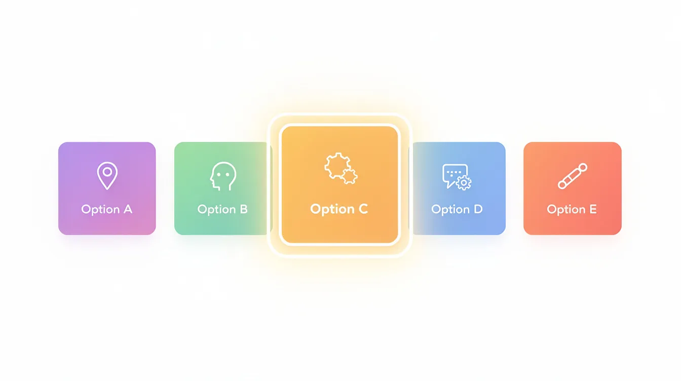 The image features a flat-style illustration of six colorful platform cards lined up in a row, with one card slightly highlighted to emphasize comparison. This visual represents the best Mighty Networks alternatives, showcasing various community features and engagement tools for online courses and community growth.