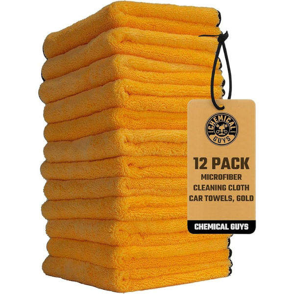 Chemical Guys MIC_506_12 Professional Grade Premium Microfiber Towels, Gold (16" x 16", Pack of 12)
