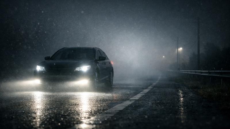 The efficiency of fog light in foggy conditions