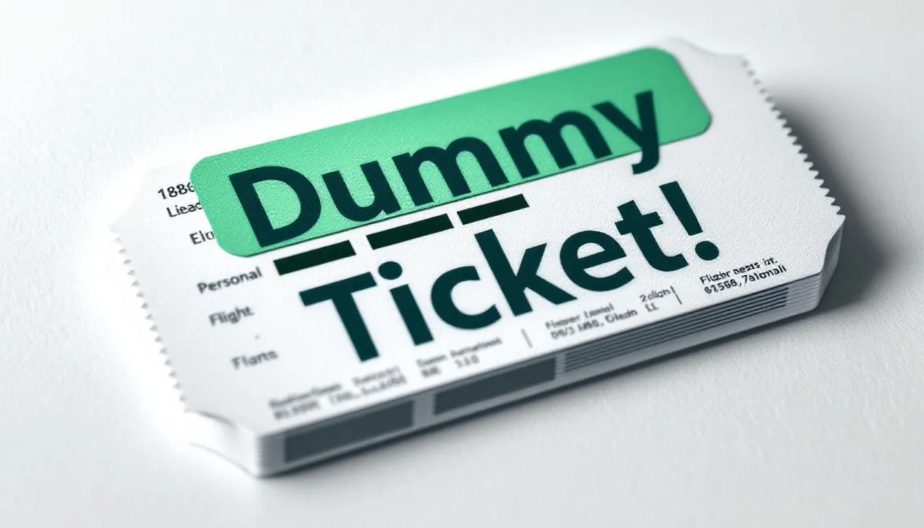 Buy dummy ticket online embassy approved
