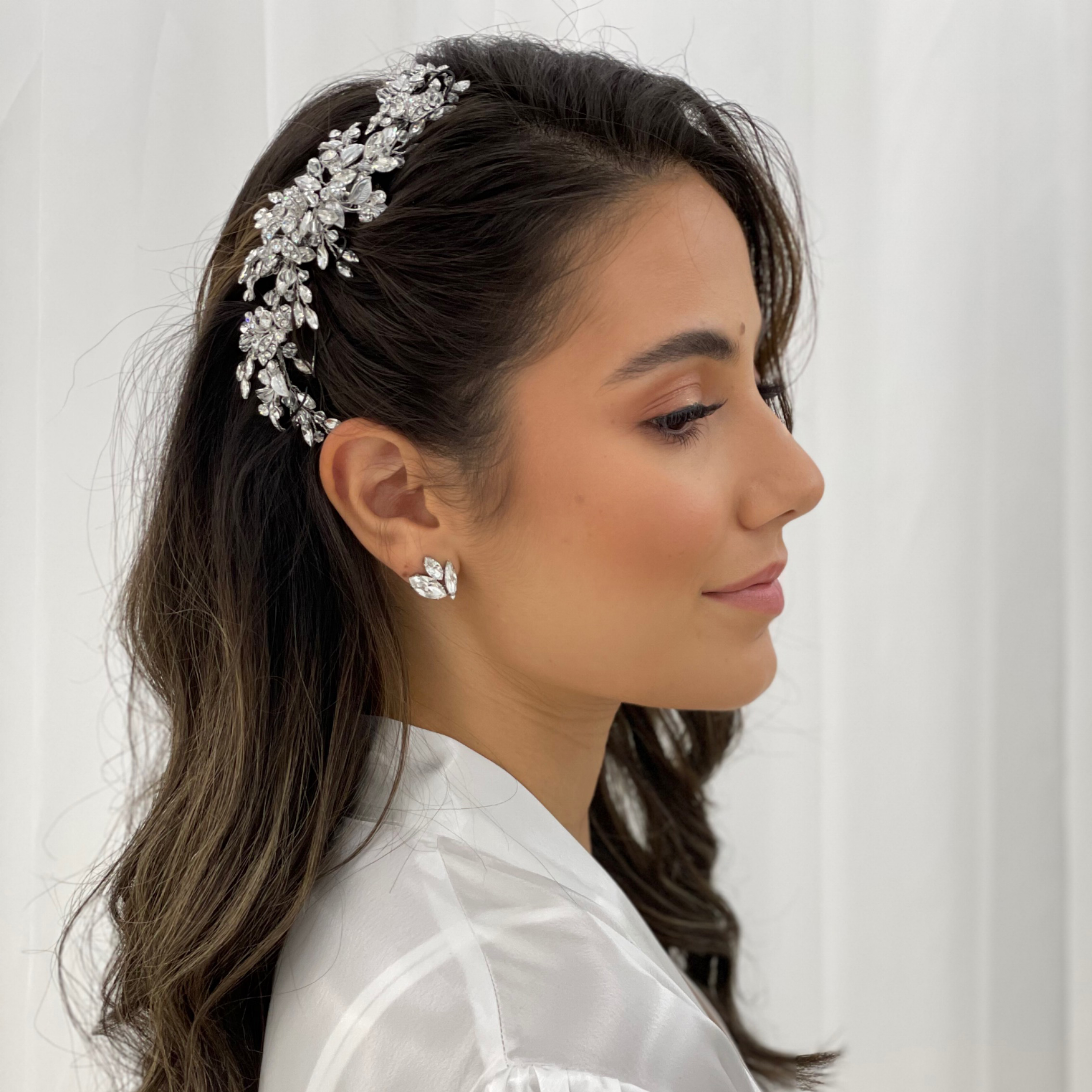 A range of statement earrings to add a touch of glamour to your bridal look