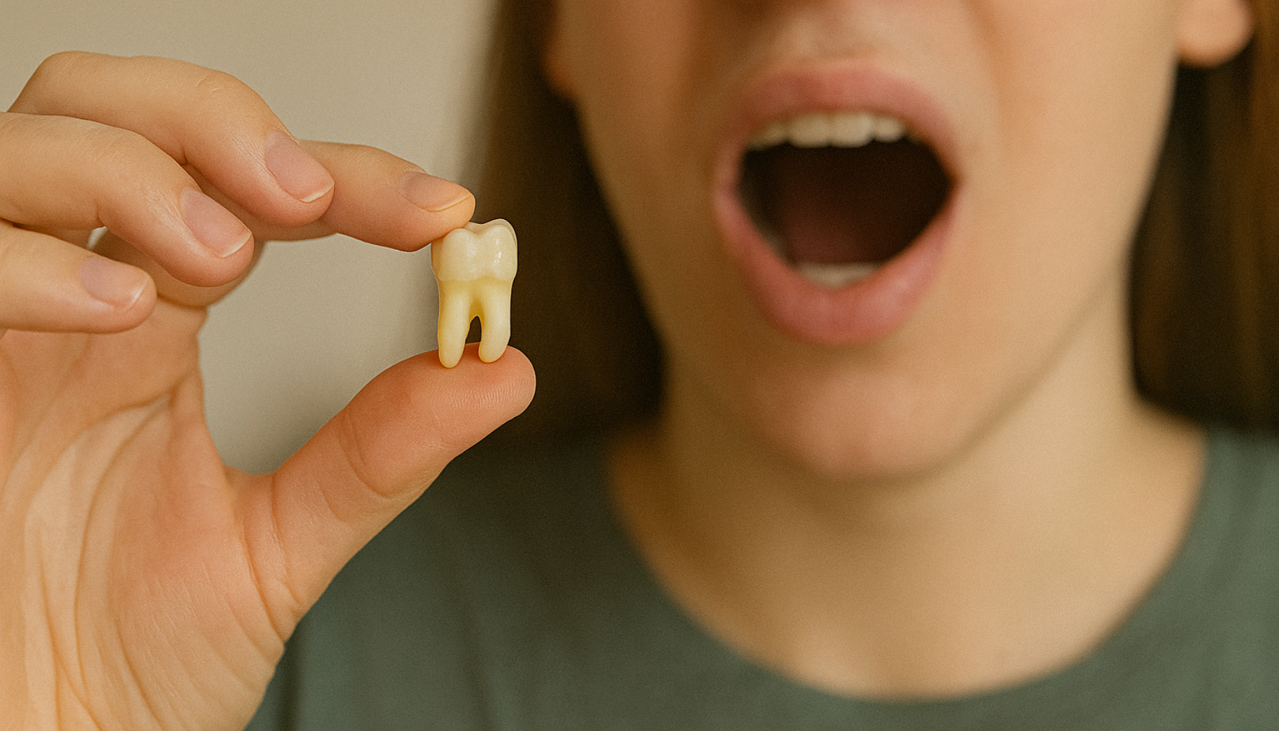 Nærbilde av hånd som holder en visdomstann, med åpen munn i bakgrunnen og nøytral innendørs belysning. visdomstenner fjerning av visdomstenner bryter frem helt frem få visdomstenner tannkjøttet rundt enkelte tilfeller hele tatt flere visdomstenner bør fjernes visdomstann visdomstennene 20 årene tannen frem ofte tannlegen får tannkjøttet fjerne problemer tennene fjernes hos helt betennelse fjerning kommer smerter visdomstannen rundt andre trekke delvis bryter tenner tannlege munnen hevelse plass mer mindre dersom grunn operasjon hull bør komme gjøre flere tilfeller fleste litt kjeven under nødvendig vanligvis fjernet komplikasjoner infeksjon alltid vanlig vanskelig karies første smerte nok mens tid føre ligger gjøres renhold kjeve