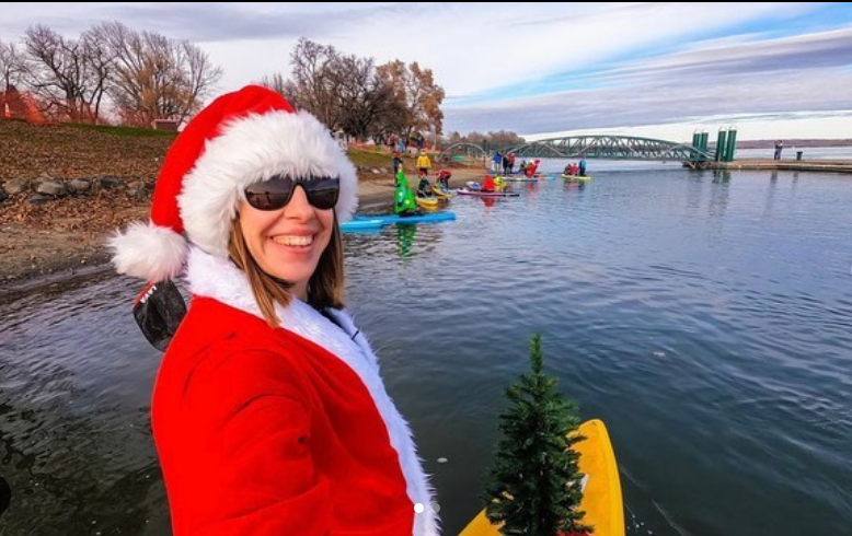 woman on a paddle board