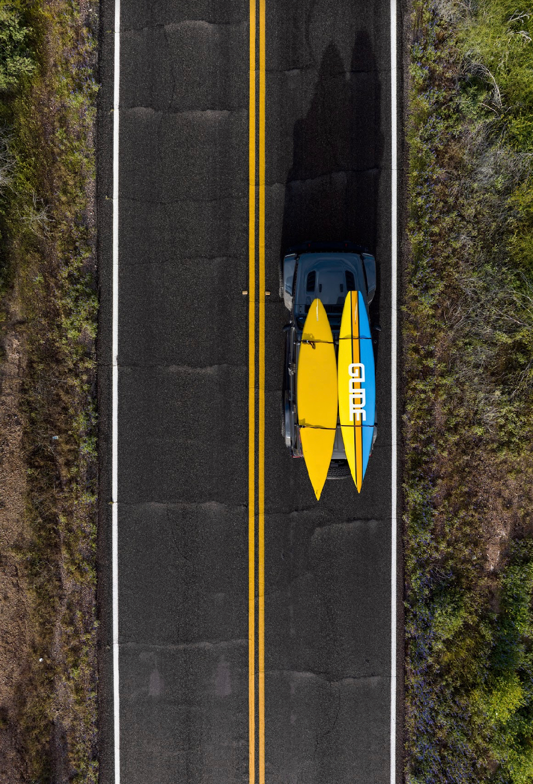 paddle boards on a roof rack