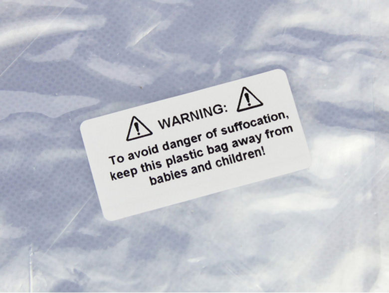 Plastic bag choking icon