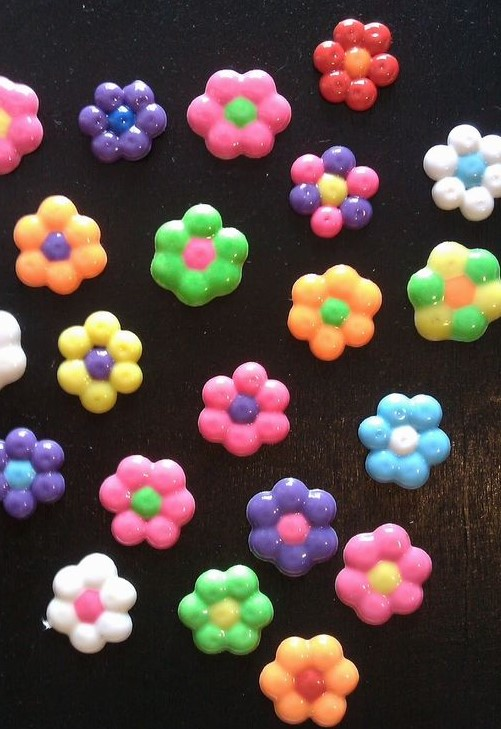 Button's made with Melted beads