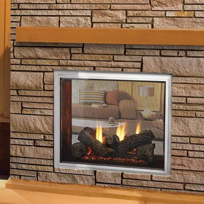 Best outdoor Fireplace: Best Overall - Majestic Fortress See-Through 36" Direct Vent Gas Fireplace ODFORTG-36
