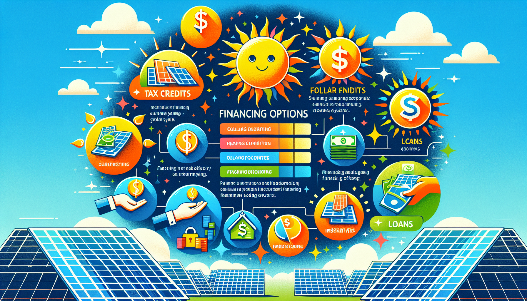 A visual guide to financing options for solar panel systems.